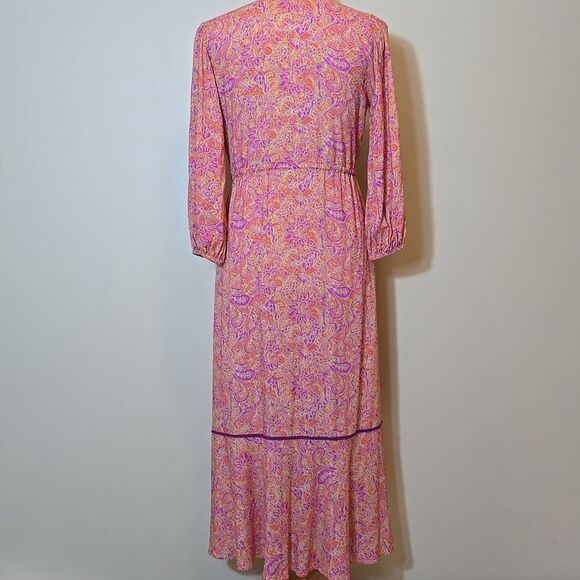 Vix Paula Hermanny Lia Long Swimwear Coverup Margritte Size Medium Tie Front - Picture 15 of 16